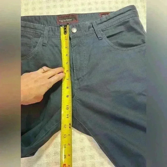 Tiglio Sport Monaco style chinos pants men’s size 36x34 navy straight leg - Picture 7 of 10